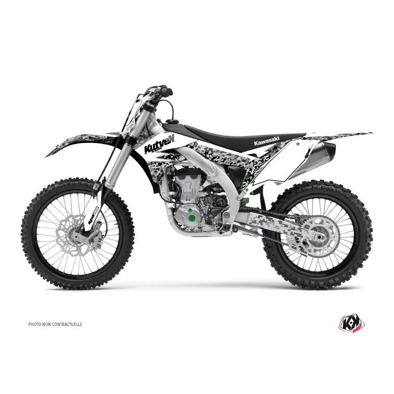 Kit Deco Moto Cross Predator Kawasaki 250 KX Blanc LIGHT