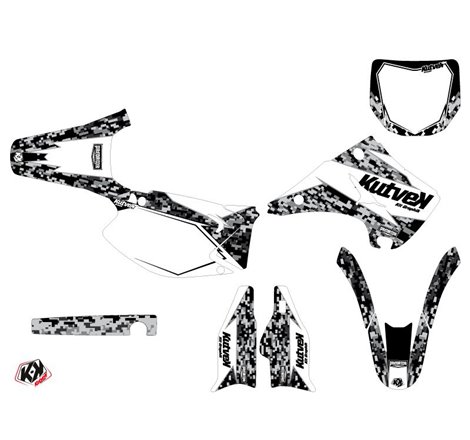 Kit Deco Moto Cross Predator Kawasaki 250 KX Blanc LIGHT