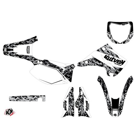 Kit Deco Moto Cross Predator Kawasaki 250 KX Blanc LIGHT