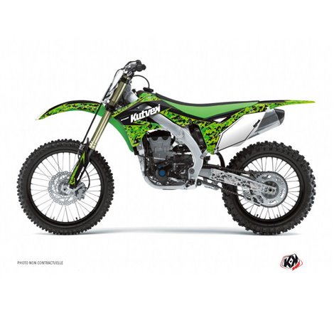 Kit Deco Moto Cross Predator Kawasaki 250 KX Noir Vert LIGHT