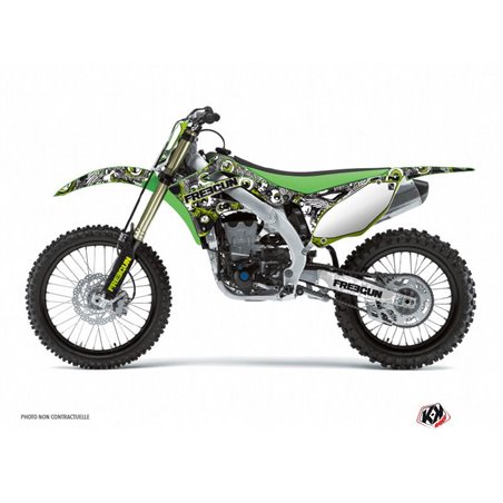 Kit Deco Moto Cross Freegun Eyed Kawasaki 250 KX Vert LIGHT