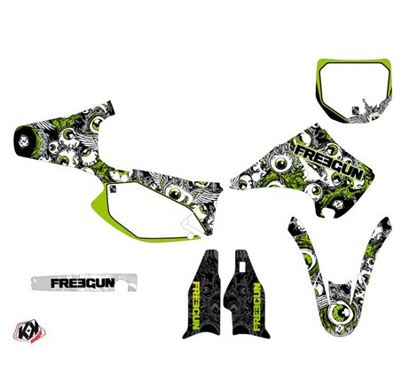 Kit Deco Moto Cross Freegun Eyed Kawasaki 250 KX Vert LIGHT