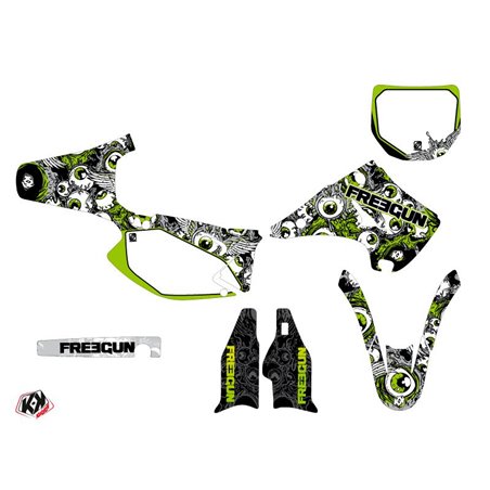 Kit Deco Moto Cross Freegun Eyed Kawasaki 250 KX Vert LIGHT