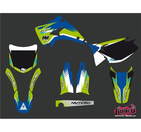 Kit Deco Moto Cross Pulsar Kawasaki 250 KX Bleu