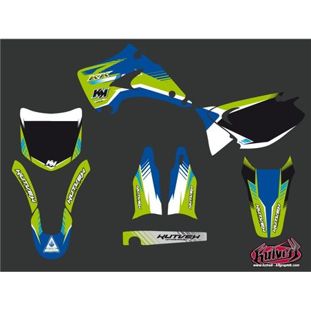 Kit Deco Moto Cross Pulsar Kawasaki 250 KX Bleu