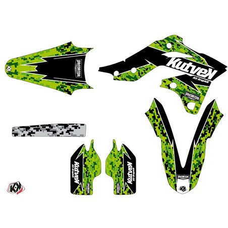 Kit Deco Moto Cross Predator Kawasaki 250 KXF Noir Vert