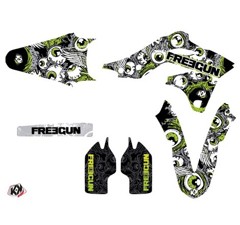 Kit Deco Moto Cross Freegun Eyed Kawasaki 250 KXF Vert