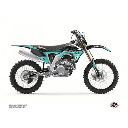 Kit Deco Moto Cross Claw Kawasaki 250 KXF Turquoise