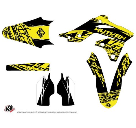 Kit Deco Moto Cross Eraser Fluo Kawasaki 250 KXF Jaune