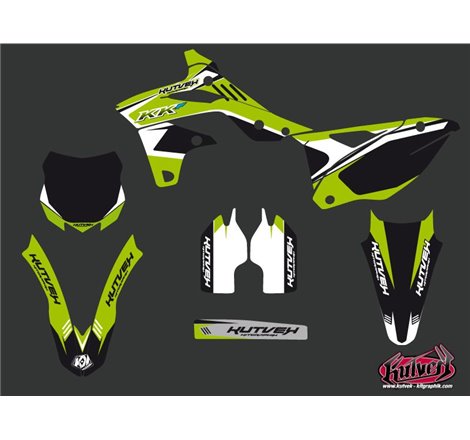 Kit Deco Moto Cross Chrono Kawasaki 250 KXF Noir