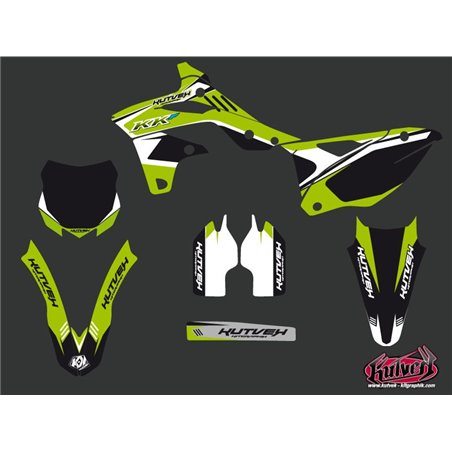 Kit Deco Moto Cross Chrono Kawasaki 250 KXF Noir