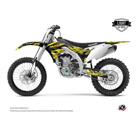 Kit Deco Moto Cross Eraser Fluo Kawasaki 450 KXF Jaune