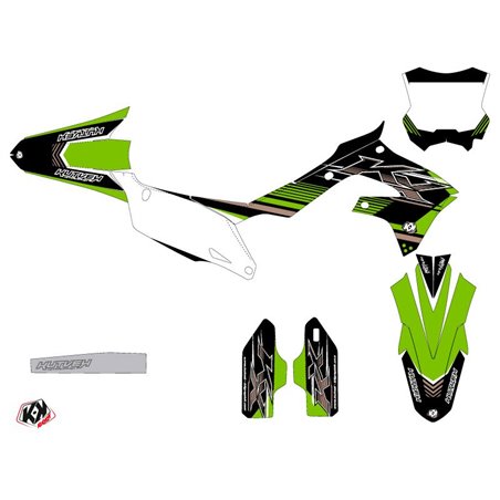 Kit Deco Moto Cross Impact Kawasaki 450 KXF Vert