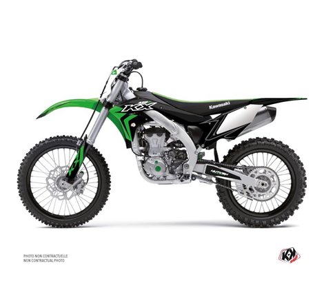 Kit Deco Moto Cross Halftone Kawasaki 450 KXF Noir Vert