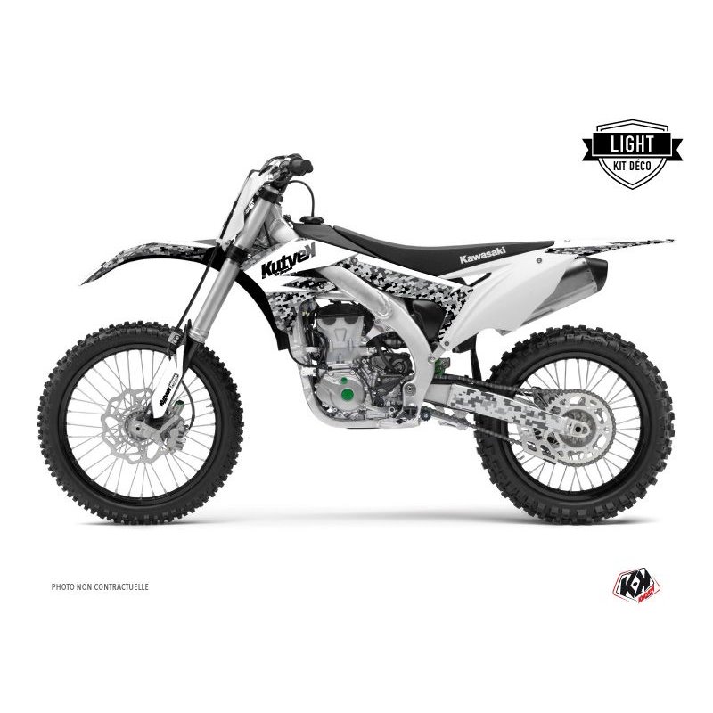 Kit Deco Moto Cross Predator Kawasaki 450 KXF Blanc