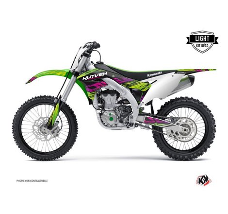Kit Deco Moto Cross Eraser Kawasaki 450 KXF Vert