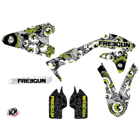 Kit Deco Moto Cross Freegun Eyed Kawasaki 450 KXF Vert