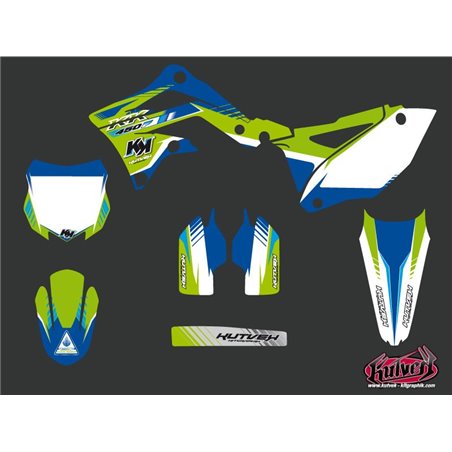 Kit Deco Moto Cross Pulsar Kawasaki 450 KXF Bleu