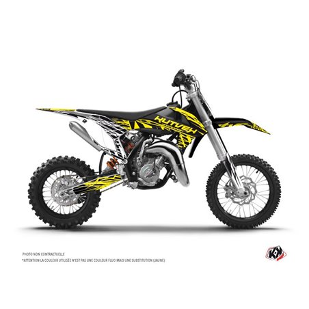 Kit Deco Moto Cross Eraser Fluo KTM 50 SX Jaune