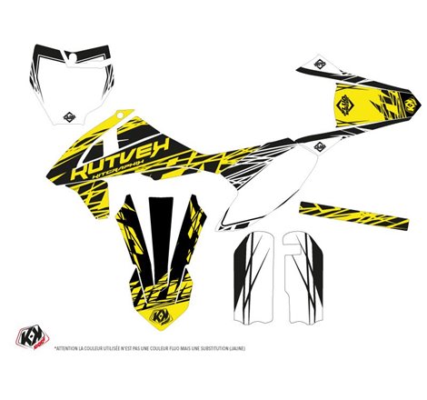Kit Deco Moto Cross Eraser Fluo KTM 50 SX Jaune