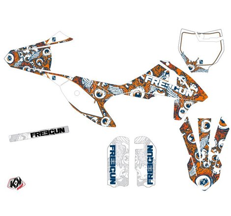 Kit Deco Moto Cross Freegun Eyed KTM 50 SX Orange