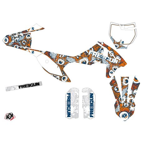 Kit Deco Moto Cross Freegun Eyed KTM 50 SX Orange