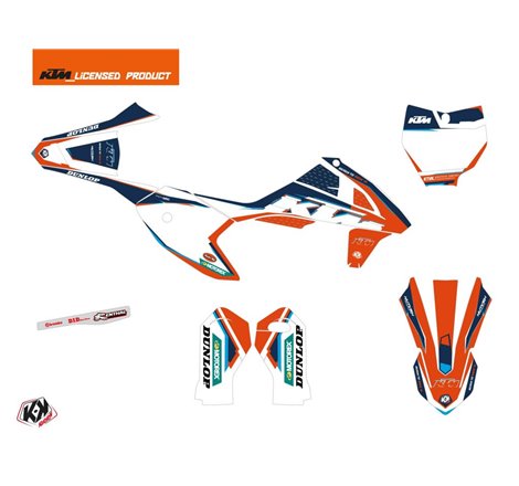 Kit Deco Moto Cross Origin-K22 KTM 50 SX Bleu