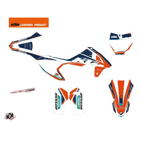 Kit Deco Moto Cross Origin-K22 KTM 50 SX Bleu
