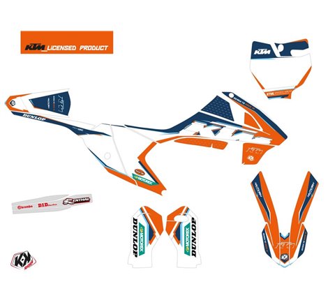 Kit Deco Moto Cross Origin-K22 KTM 65 SX Bleu