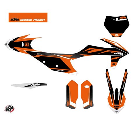 Kit Deco Moto Cross Trophy KTM 125 SX Noir Orange