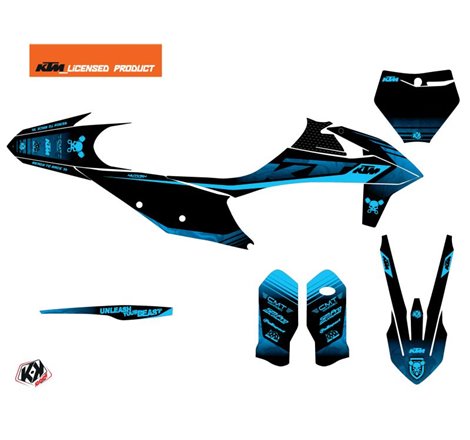 Kit Deco Moto Cross Replica Thomas Corsi 2020 KTM 125 SX Noir Bleu