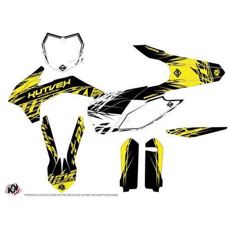 Kit Deco Moto Cross Eraser Fluo KTM 250 SX Jaune