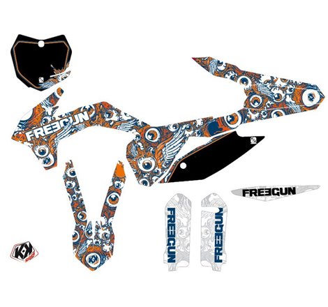 Kit Deco Moto Cross Freegun Eyed KTM 250 SX Orange