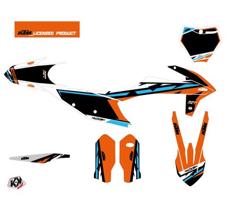 Kit Deco Moto Cross Rift KTM 250 SXF Orange Bleu