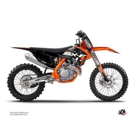 Kit Deco Moto Cross Halftone KTM 250 SXF Noir Orange