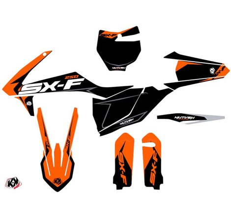 Kit Deco Moto Cross Halftone KTM 250 SXF Noir Orange