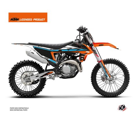 Kit Deco Moto Cross Rift KTM 250 SXF Orange Bleu