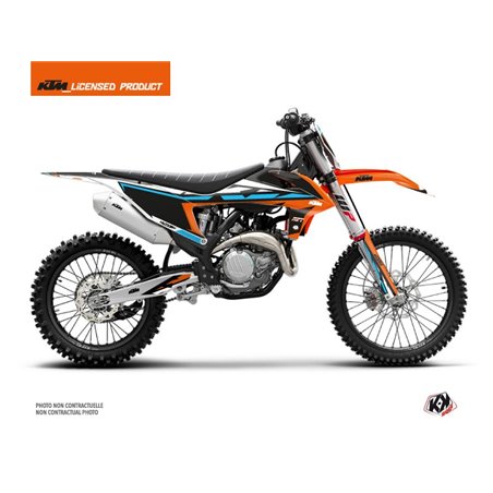 Kit Deco Moto Cross Rift KTM 250 SXF Orange Bleu