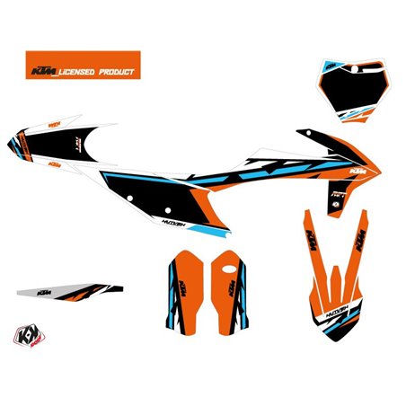 Kit Deco Moto Cross Rift KTM 250 SXF Orange Bleu