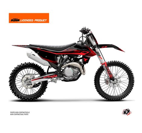 Kit Deco Moto Cross Replica Thomas Corsi 2020 KTM 350 SXF Noir Rouge