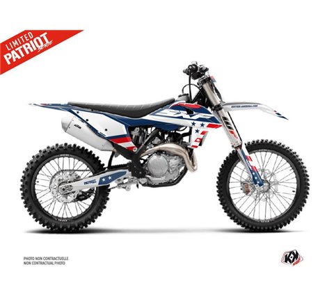 Kit Deco Moto Cross Patriot KTM 350 SXF Bleu
