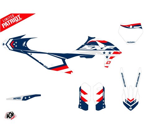 Kit Deco Moto Cross Patriot KTM 350 SXF Bleu