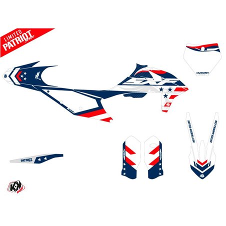 Kit Deco Moto Cross Patriot KTM 350 SXF Bleu