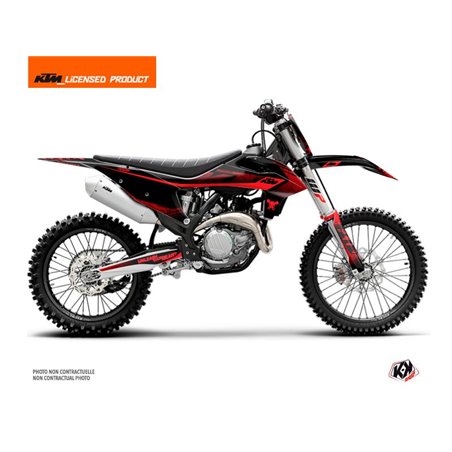 Kit Deco Moto Cross Replica Thomas Corsi 2020 KTM 350 SXF Noir Rouge