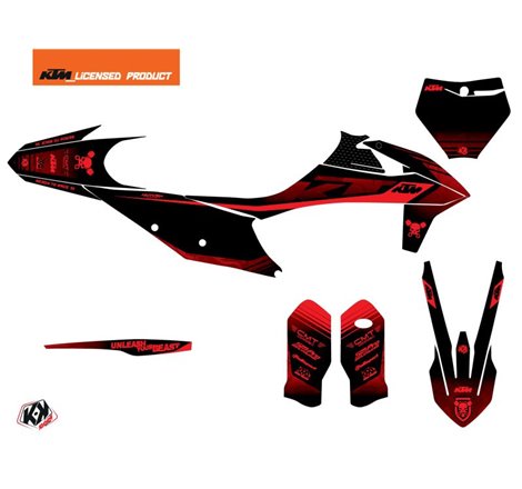 Kit Deco Moto Cross Replica Thomas Corsi 2020 KTM 350 SXF Noir Rouge
