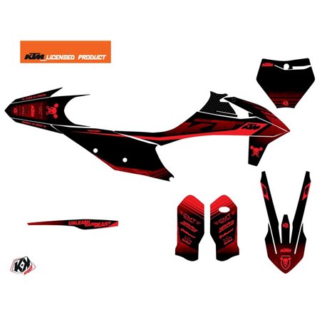 Kit Deco Moto Cross Replica Thomas Corsi 2020 KTM 350 SXF Noir Rouge
