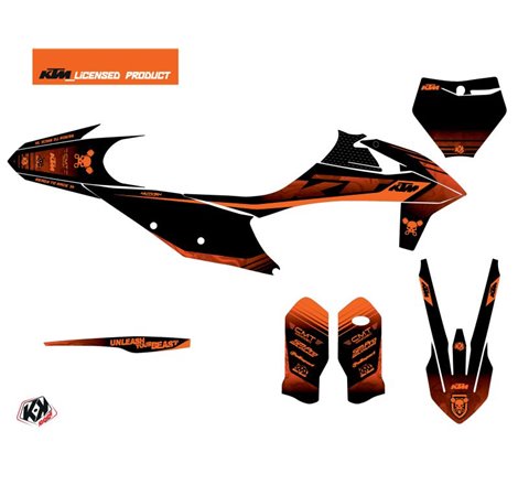 Kit Deco Moto Cross Replica Thomas Corsi 2020 KTM 350 SXF Noir Orange