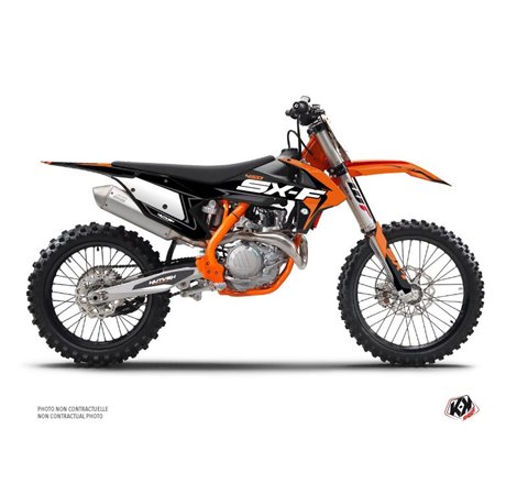 Kit Deco Moto Cross Halftone KTM 450 SXF Noir Orange