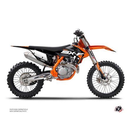 Kit Deco Moto Cross Halftone KTM 450 SXF Noir Orange