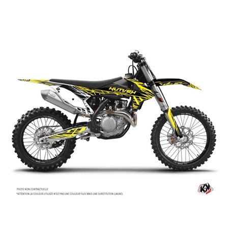 Kit Deco Moto Cross Eraser Fluo KTM 450 SXF Jaune